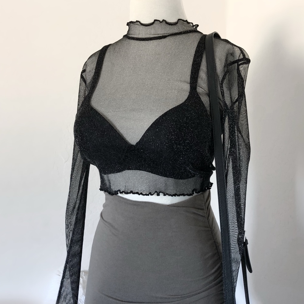 Mesh sparkly top